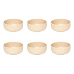 SECRET DE GOURMET Lot de 6 Coupelles en Grès  Alix  14cm Beige