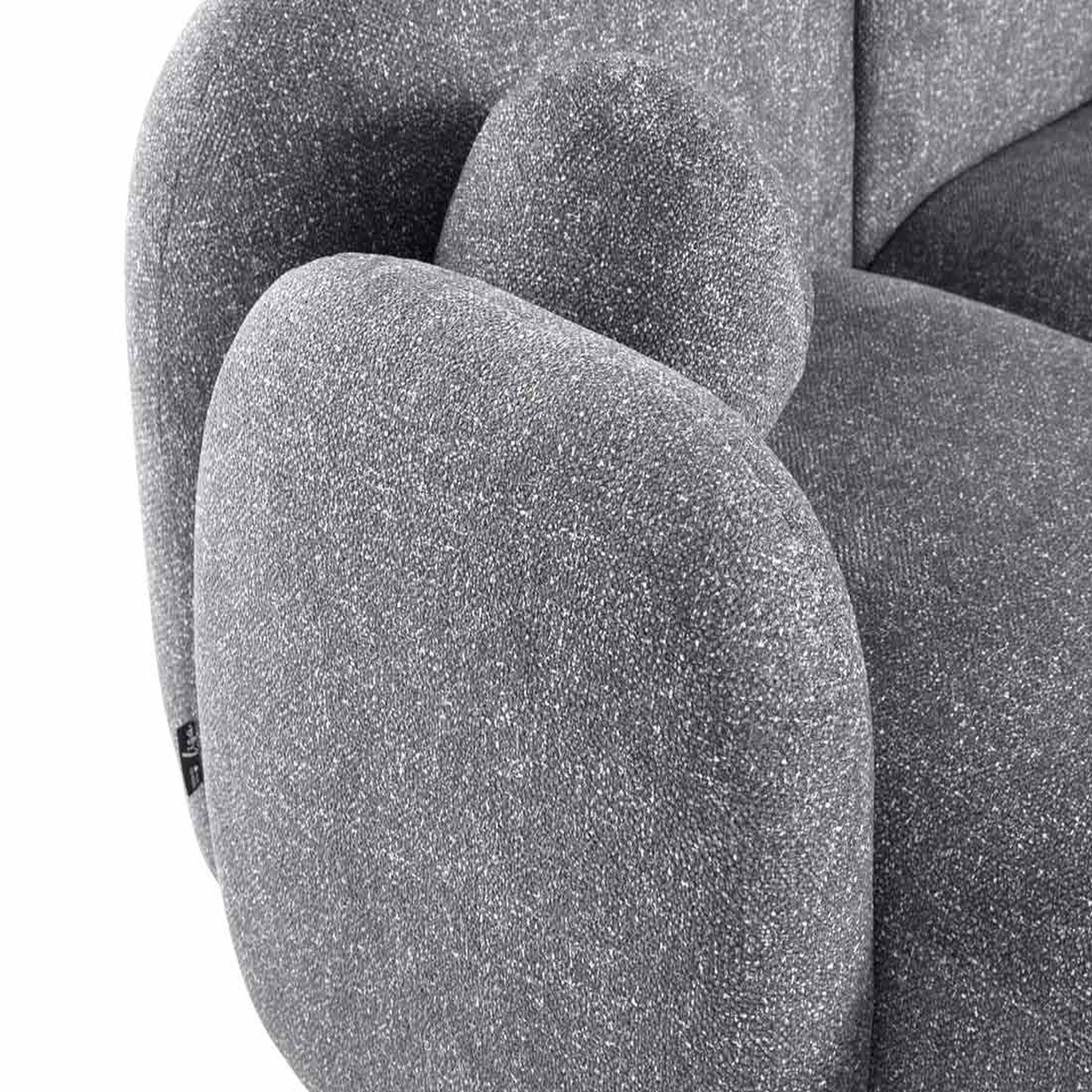 Voir la diapositive 5 : LISA DESIGN Velris - canapé d'angle gauche 3 places en tissu moucheté