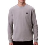 CALVIN KLEIN JEANS Sweat  Homme Calvin Klein Jeans Waffle Badge. Coloris disponibles : Gris