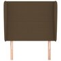 Voir la diapositive 3 : VIDAXL Tete de lit avec oreilles Marron fonce 83x23x118/128 cm Tissu