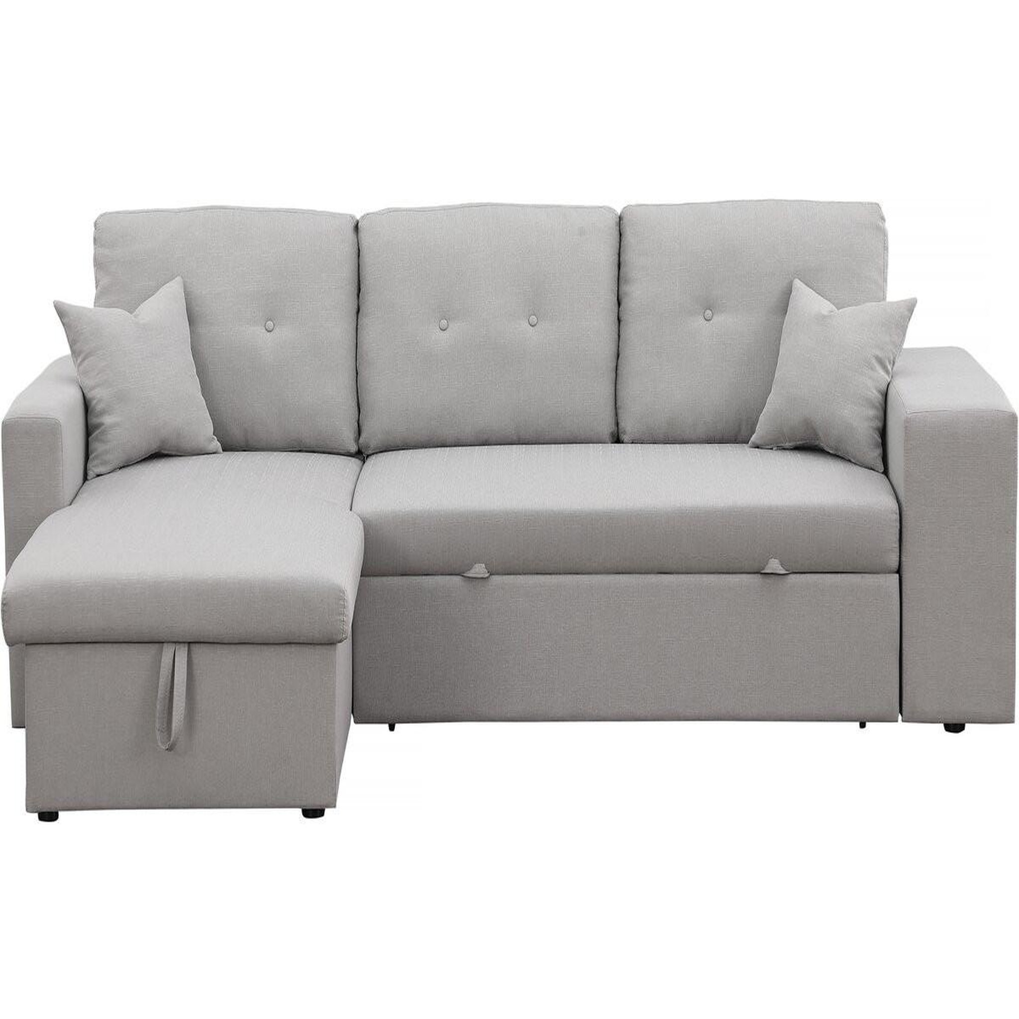 Voir la diapositive 1 : Habitat et Jardin Canapé d'angle convertible/réversible  Axel  - 3 places - Gris clair