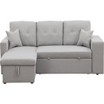 Habitat et Jardin Canapé d'angle convertible/réversible  Axel  - 3 places - Gris clair