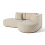 Voir la diapositive 4 : LISA DESIGN Santorini - canapé modulable d'angle droit + pouf - 4 places - en tissu texturé