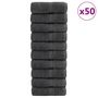 Voir la diapositive 1 : VIDAXL Serviettes de visage de qualité sup. SOLUND 50 pcs anthracite