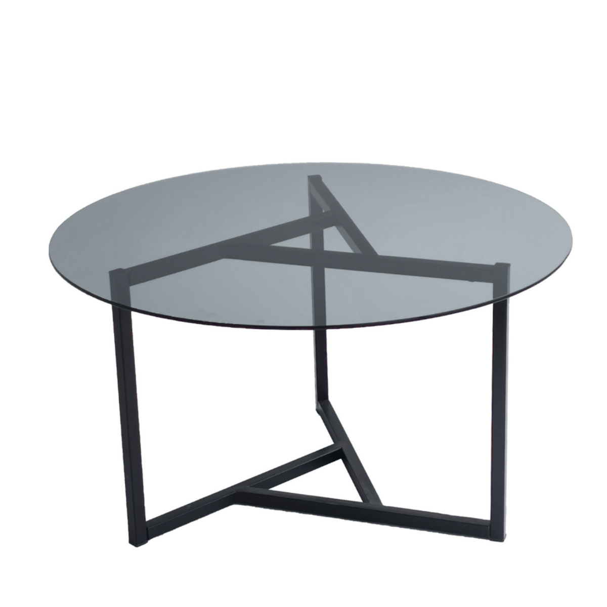 CONCEPT USINE Table basse plateau en verre trempé MIA