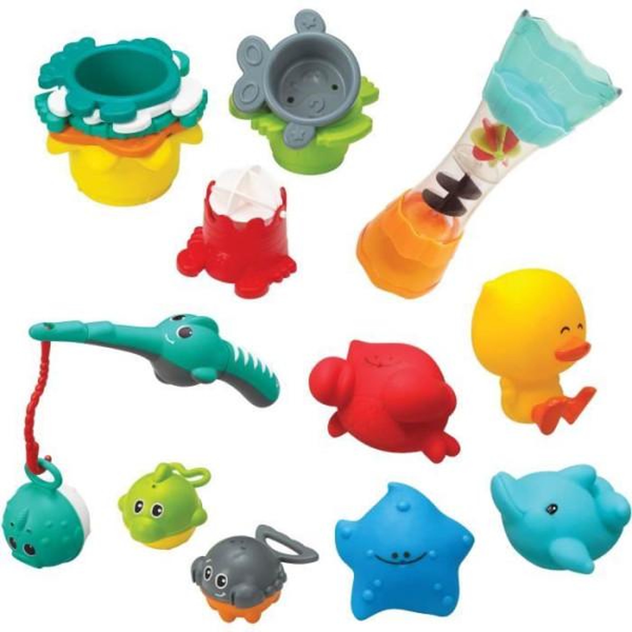 Voir la diapositive 1 : INFANTINO Coffret de bain INFANTINO - 17 pcs - Gobelets, aspergeurs, peche a la ligne