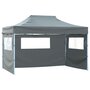 Voir la diapositive 1 : VIDAXL Tente de reception pliable avec 3 parois 3x4 m Acier Anthracite