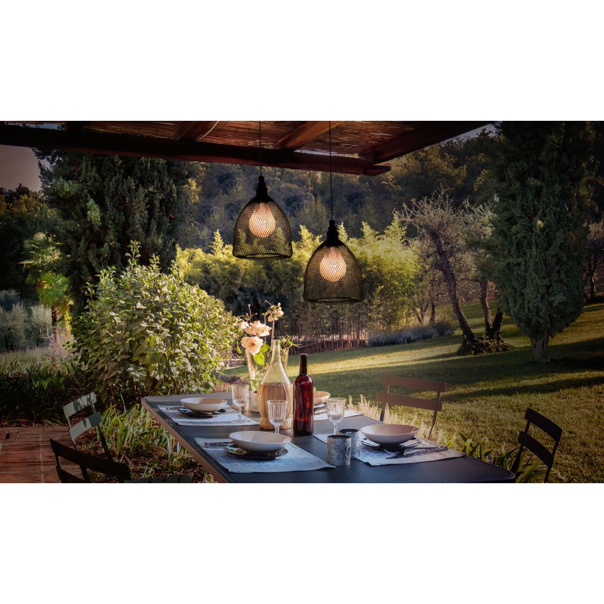 Inkazen Lampe filaire LED noire
