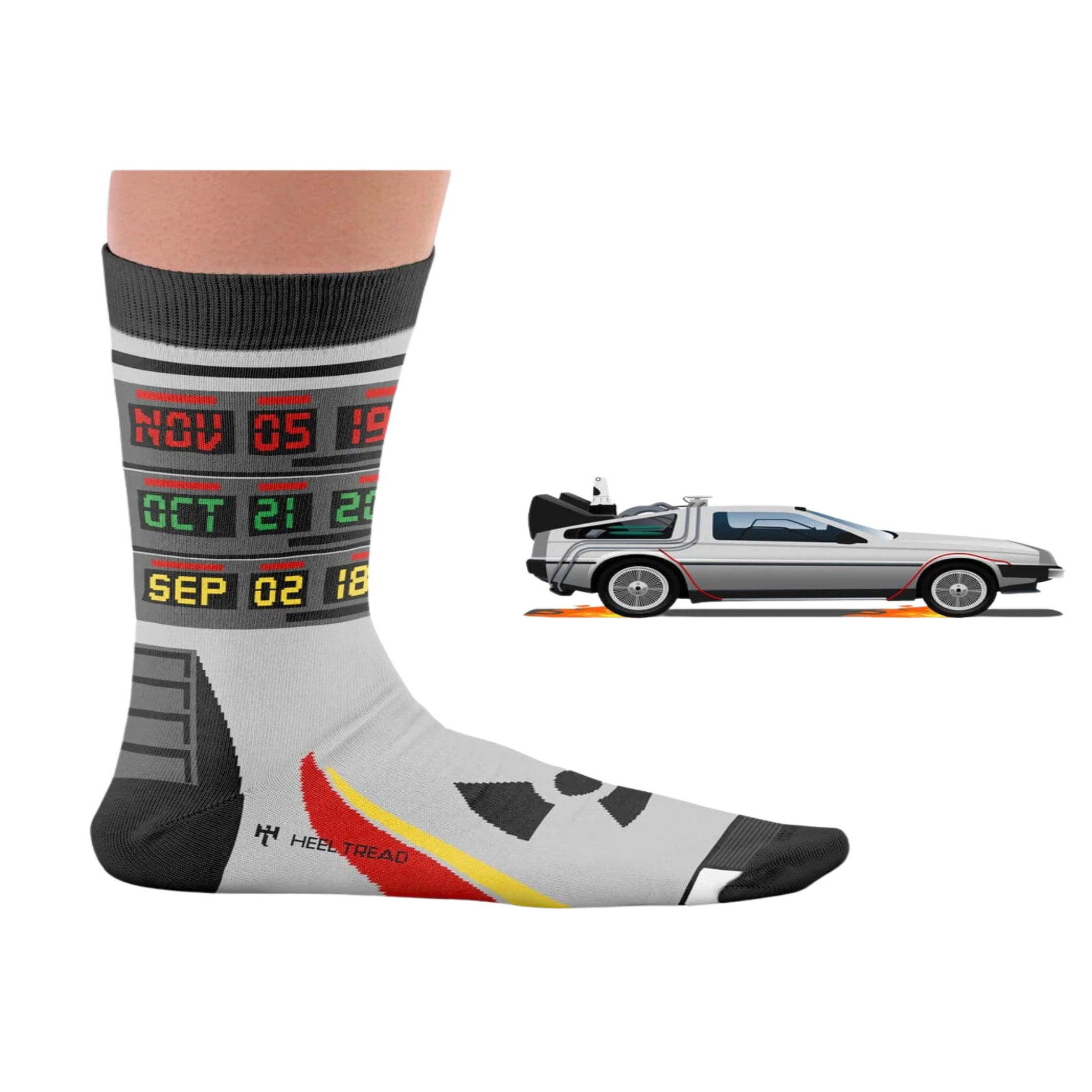 Voir la diapositive 2 : SOCK AFFAIRS Chaussettes la delorean de retour vers le futur