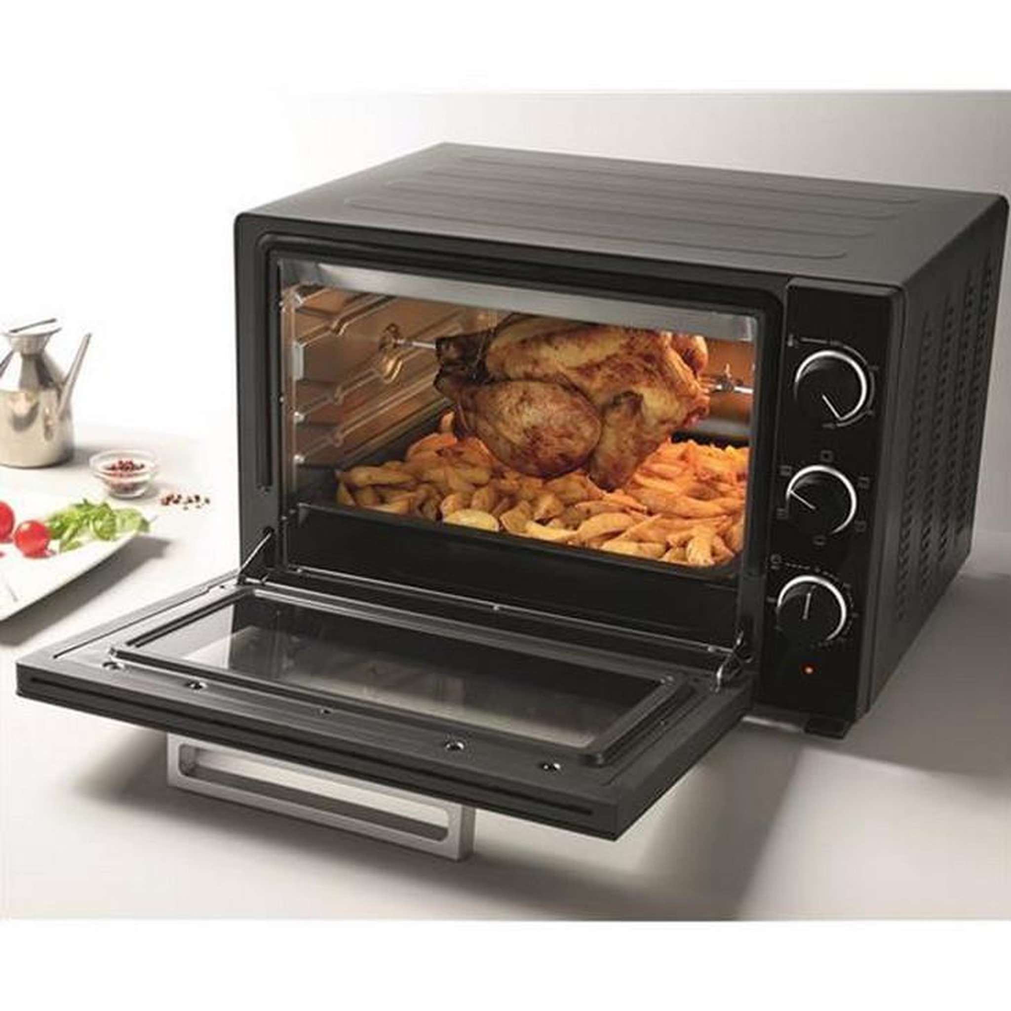 Voir la diapositive 3 : BRANDT Four multifonction 60l 2200w noir - FC609MUB