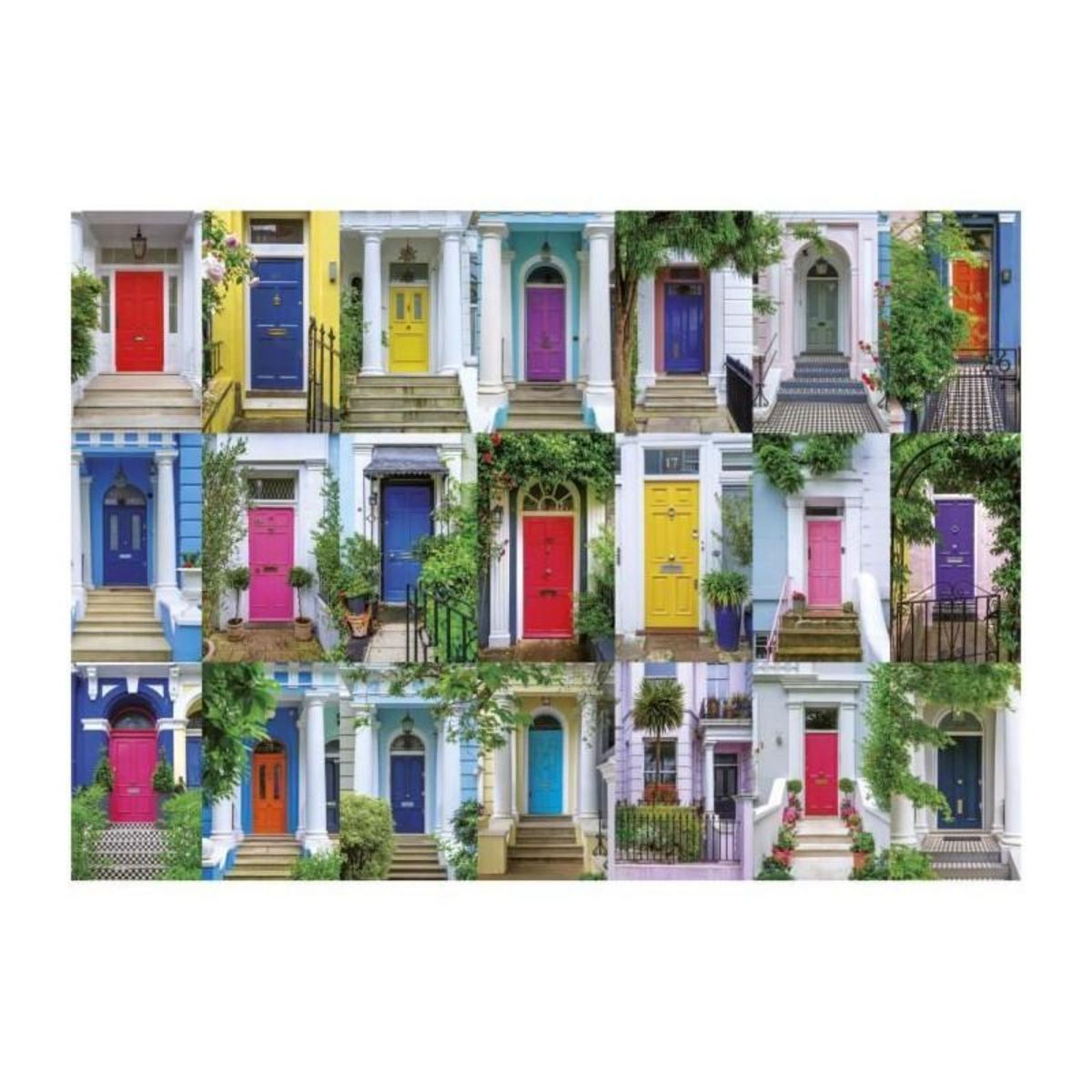 EDUCA Puzzle - EDUCA - Portes de Notting Hill - 1000 pieces - Theme Architecture - 68 x 48 cm