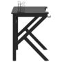 Voir la diapositive 4 : VIDAXL Bureau de jeu avec pieds en forme de K Noir 90x60x75 cm