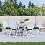 VIDAXL Coussins de chaise lot de 6 carreaux noir 40x40x7 cm tissu