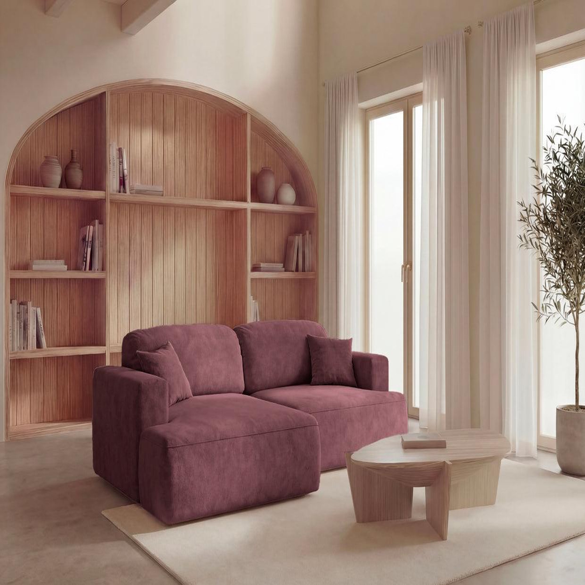 Voir la diapositive 2 : CASANOVA PARIS Chiara - canapé d'angle tissu velours