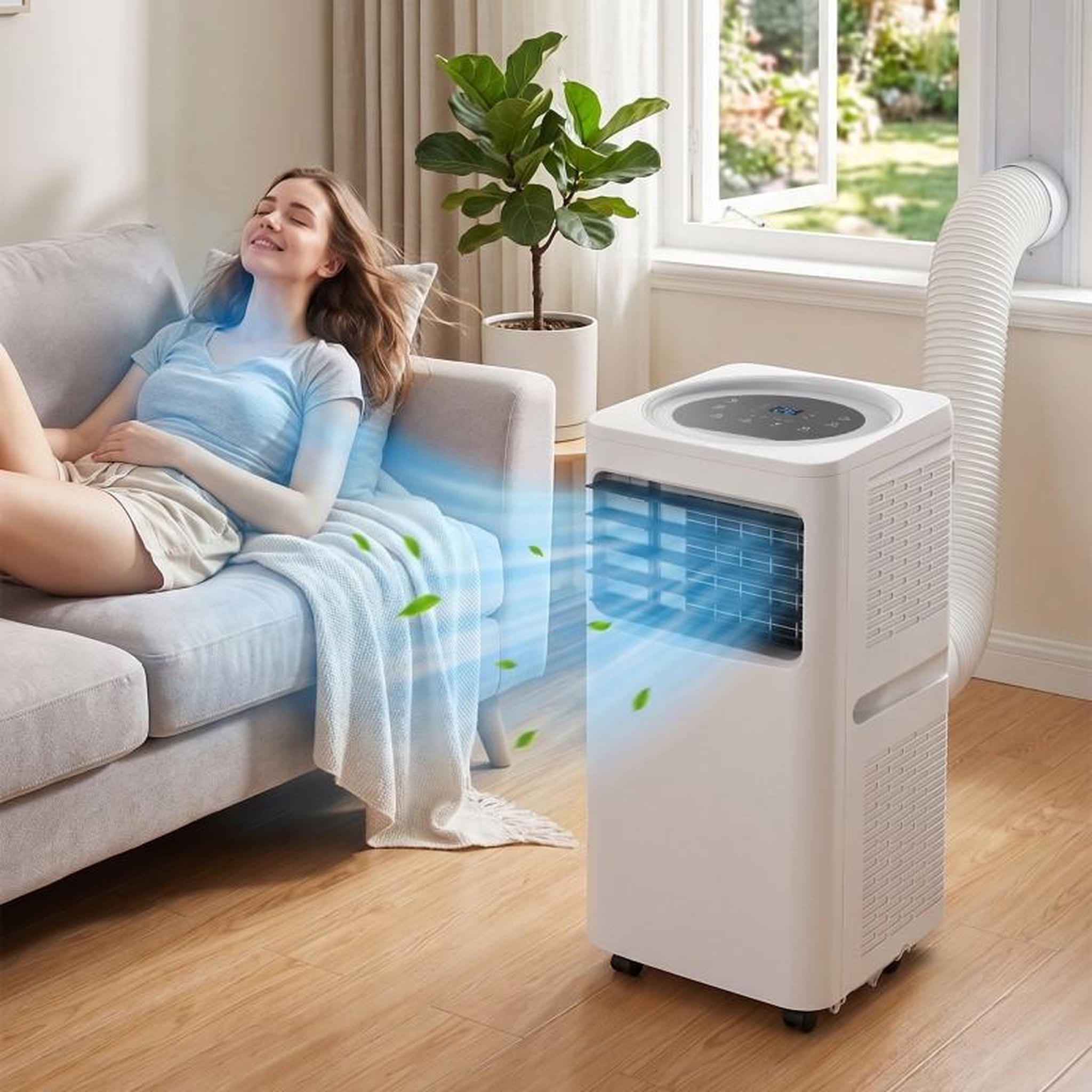 Voir la diapositive 2 : Climatiseur Mobile 12000 Btu/h - 3-en-1 - Jusqu'à 24 M²