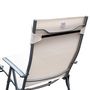 Voir la diapositive 5 : OUTSUNNY Outsunny transat chaise longue bain de soleil pliable dossier inclinable multi-positions têtière fournie 137L x 64l x 101H cm métal époxy textilène beige