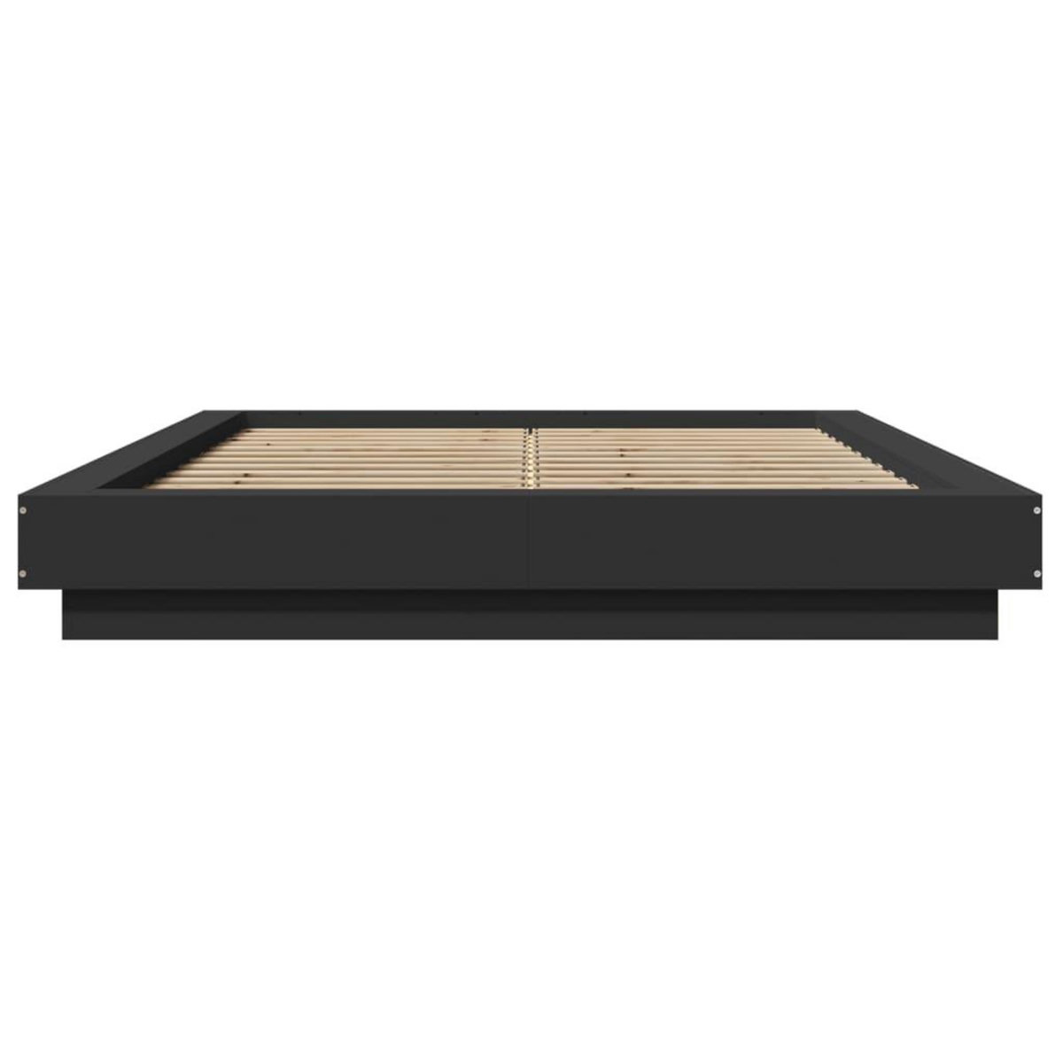 VIDAXL Cadre de lit avec lumieres LED sans matelas noir 120x190cm