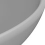 VIDAXL Lavabo rond de luxe de salle Gris clair mat 32,5x14cm Ceramique