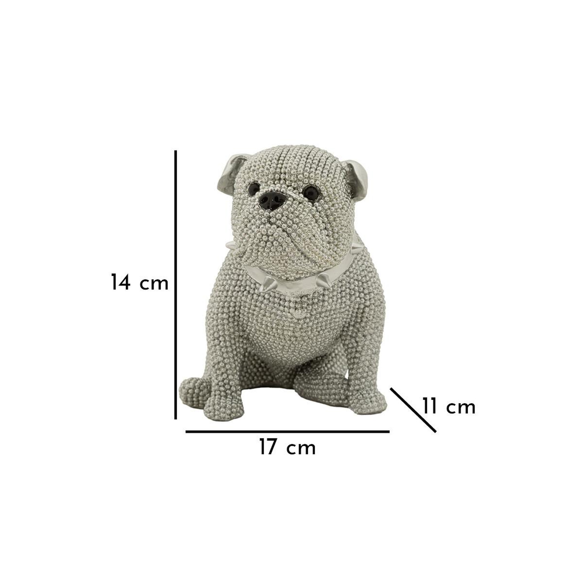 Voir la diapositive 6 : Paris Prix Statuette déco bulldog  sparky  17cm argent