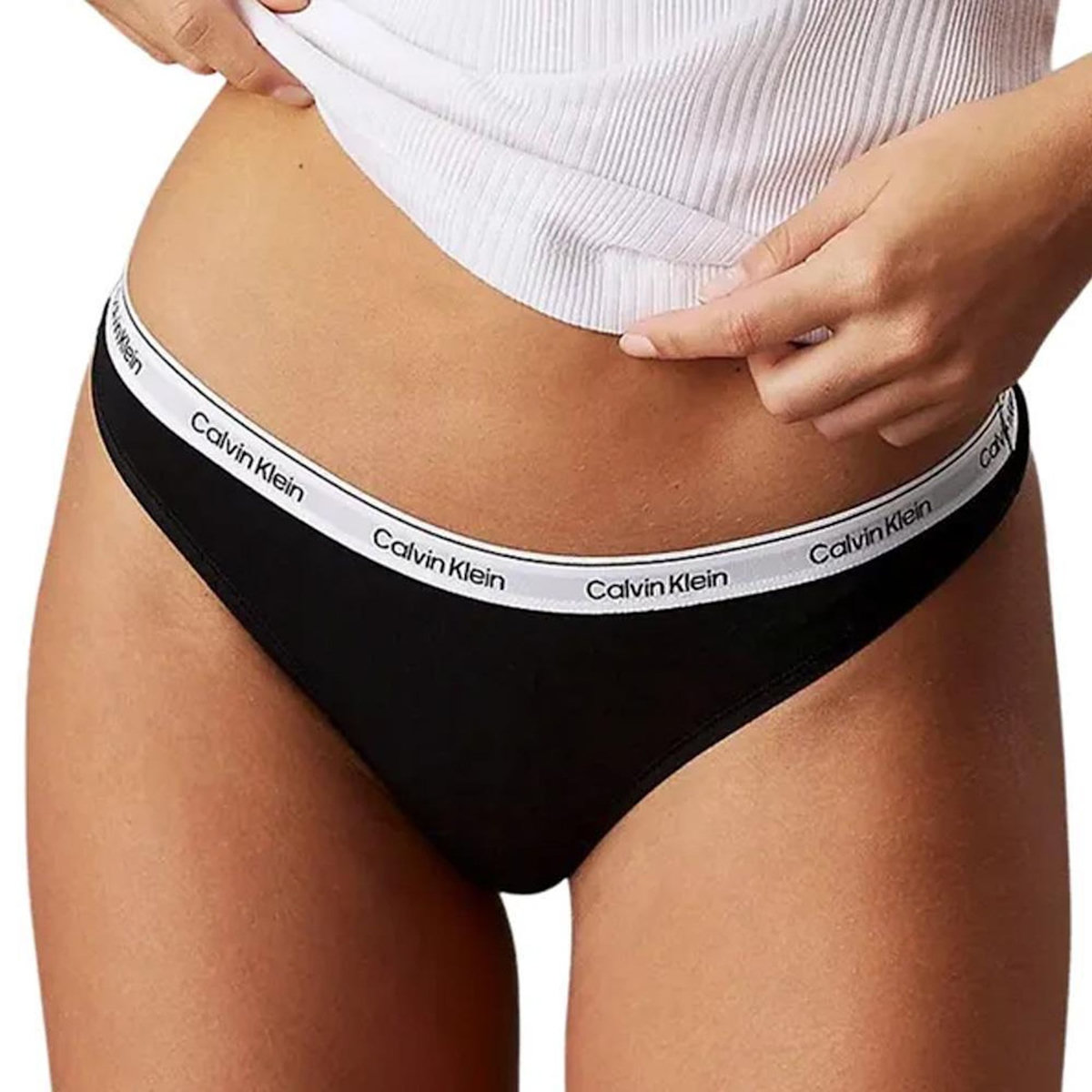 CALVIN KLEIN JEANS Lot de 3 Strings Noir/Bleu Femme Calvin Klein Jeans Thong