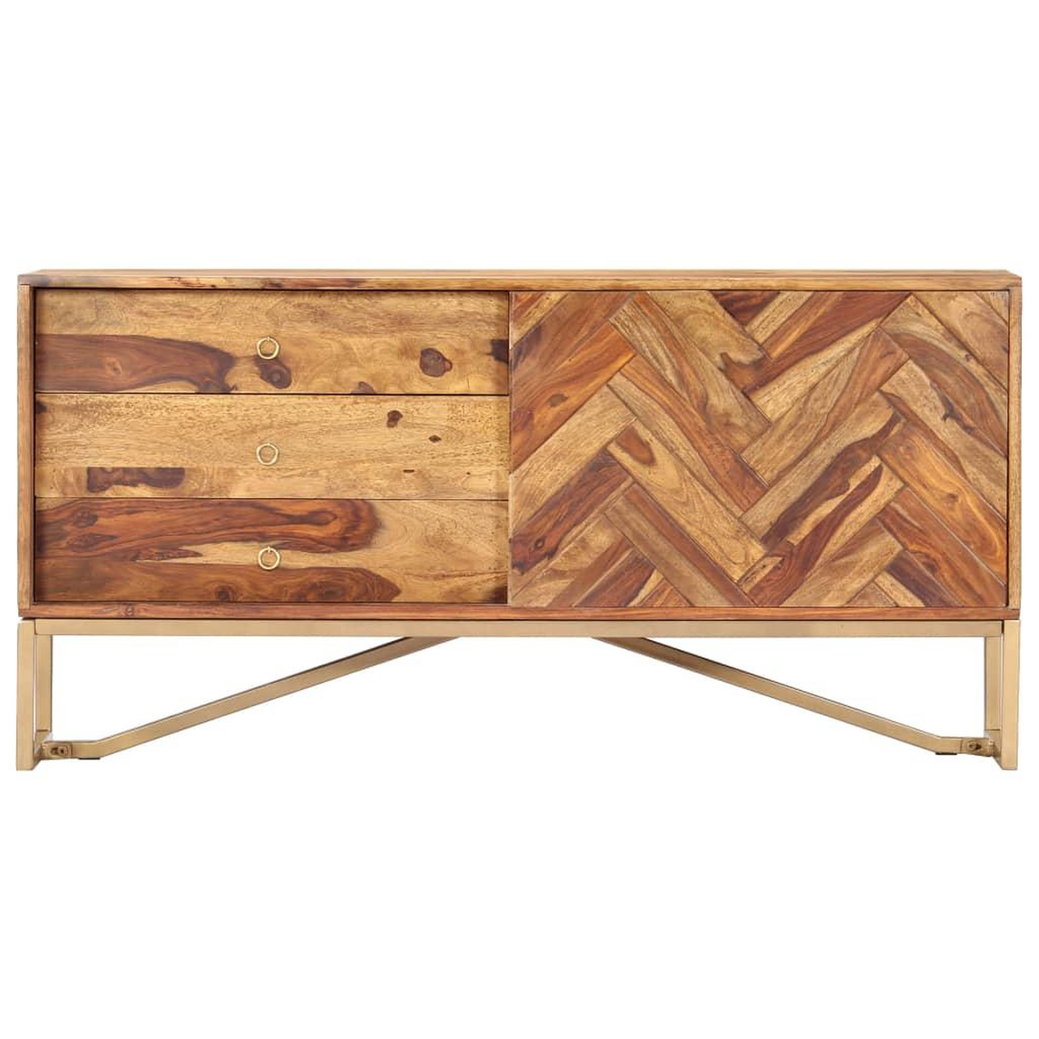 Voir la diapositive 2 : VIDAXL Buffet 118x30x60 cm Bois massif de Sesham