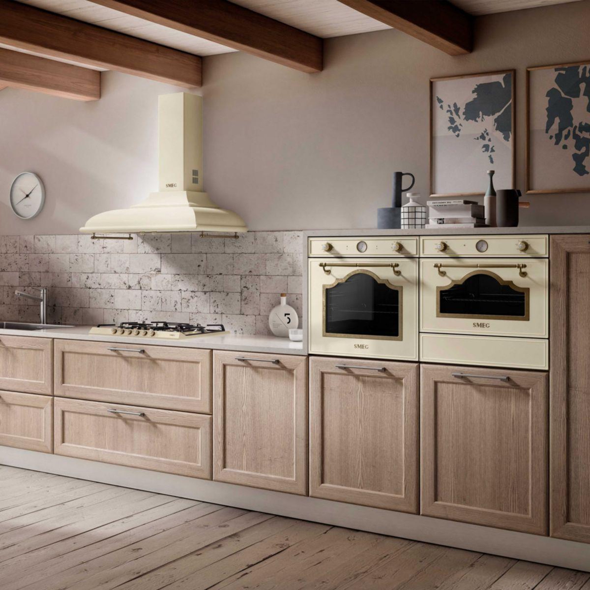 Voir la diapositive 3 : SMEG Hotte décorative murale KC16POE
