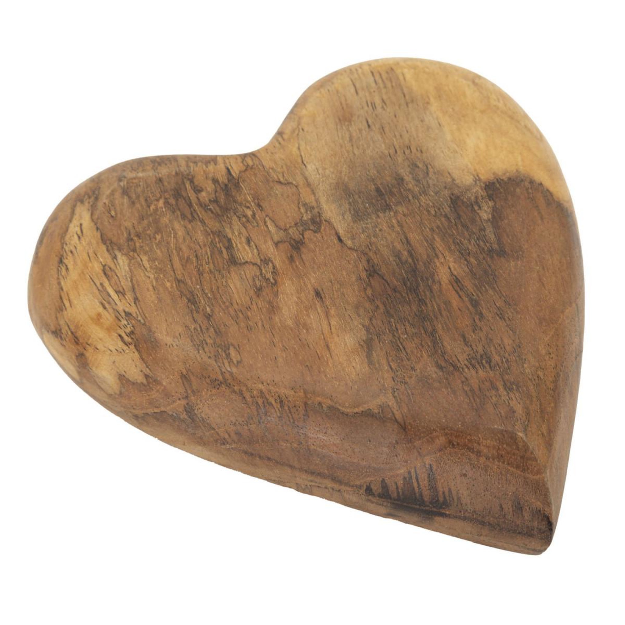 Paris Prix Cœur déco en teck  haki  16cm naturel