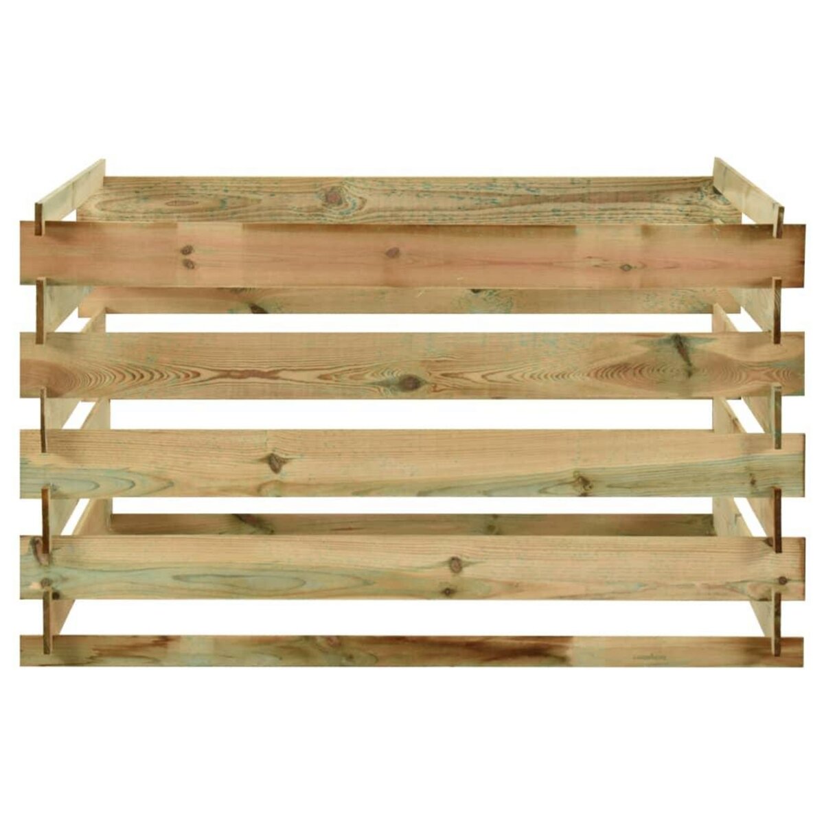 VIDAXL Composteur de jardin a lattes 120x120x70cm Bois de pin impregne