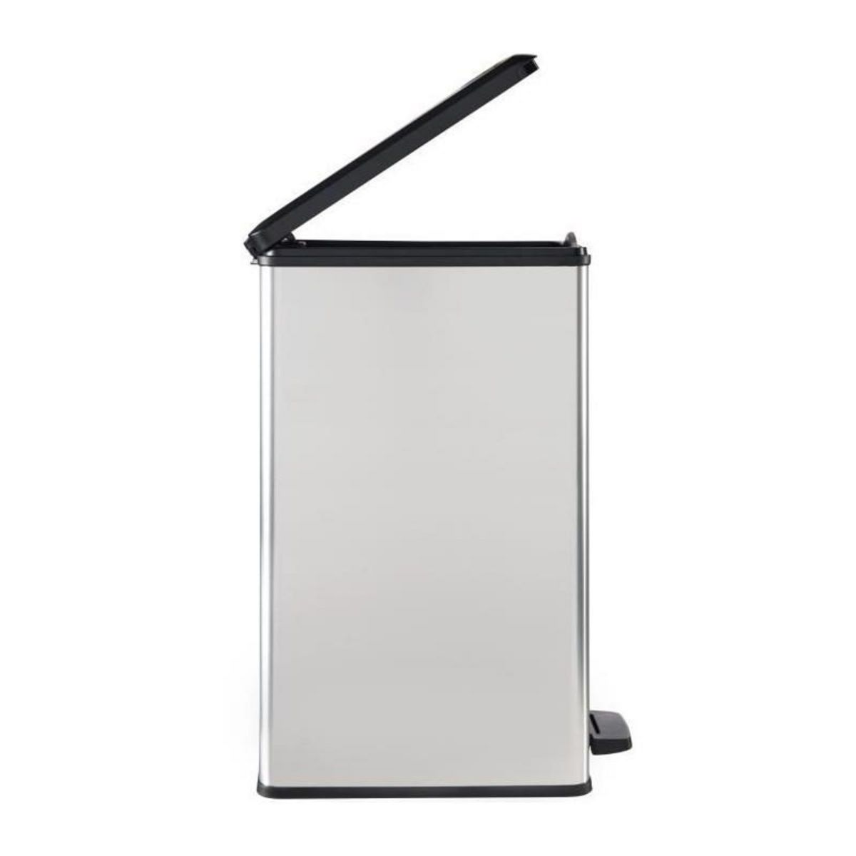 CURVER Poubelle Slim - SLIM BIN - CURVER - 40L - Gain de place - 40 x 25 x 61 cm - Gris métallisé