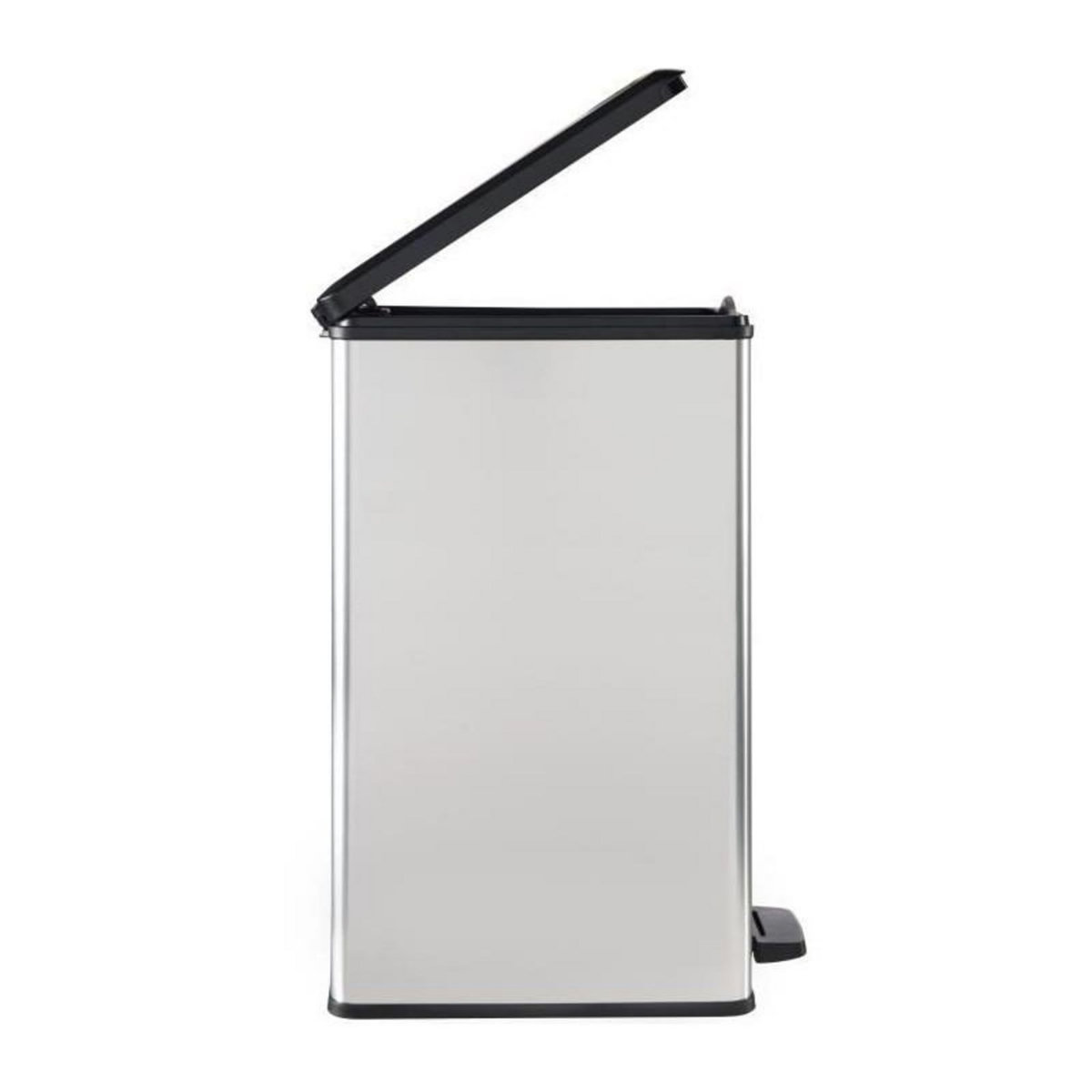 CURVER Poubelle Slim - SLIM BIN - CURVER - 40L - Gain de place - 40 x 25 x 61 cm - Gris métallisé
