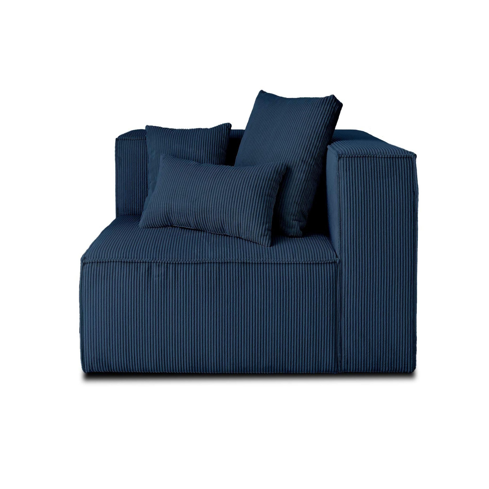 Voir la diapositive 5 : LISA DESIGN Colombine - module d'assise droit - en velours côtelé