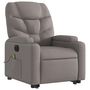 Voir la diapositive 4 : VIDAXL Fauteuil inclinable de massage electrique Taupe Tissu