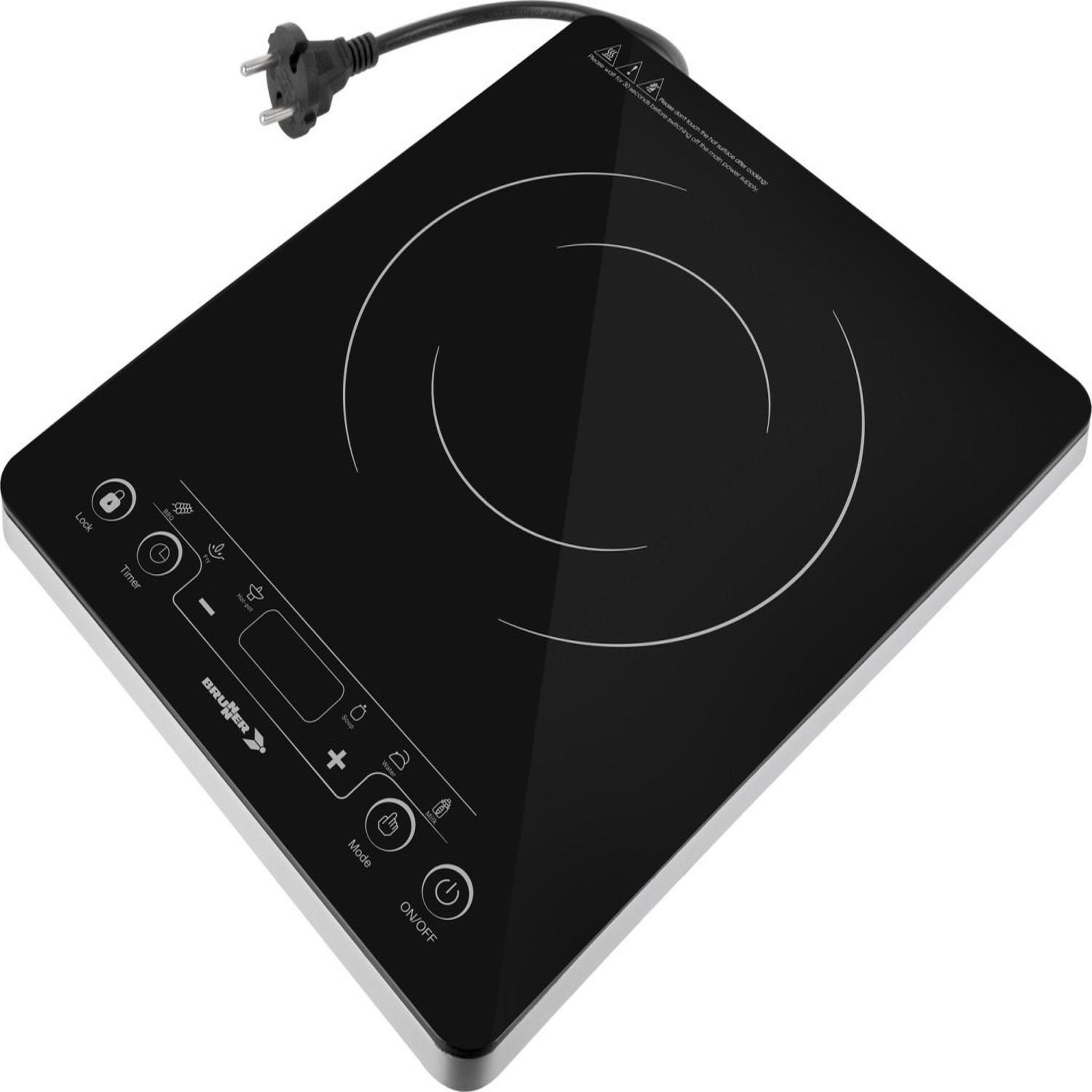 Voir la diapositive 2 : BRUNNER Plaque de cuisson à induction Brunner 8022068082998 design moderne noir