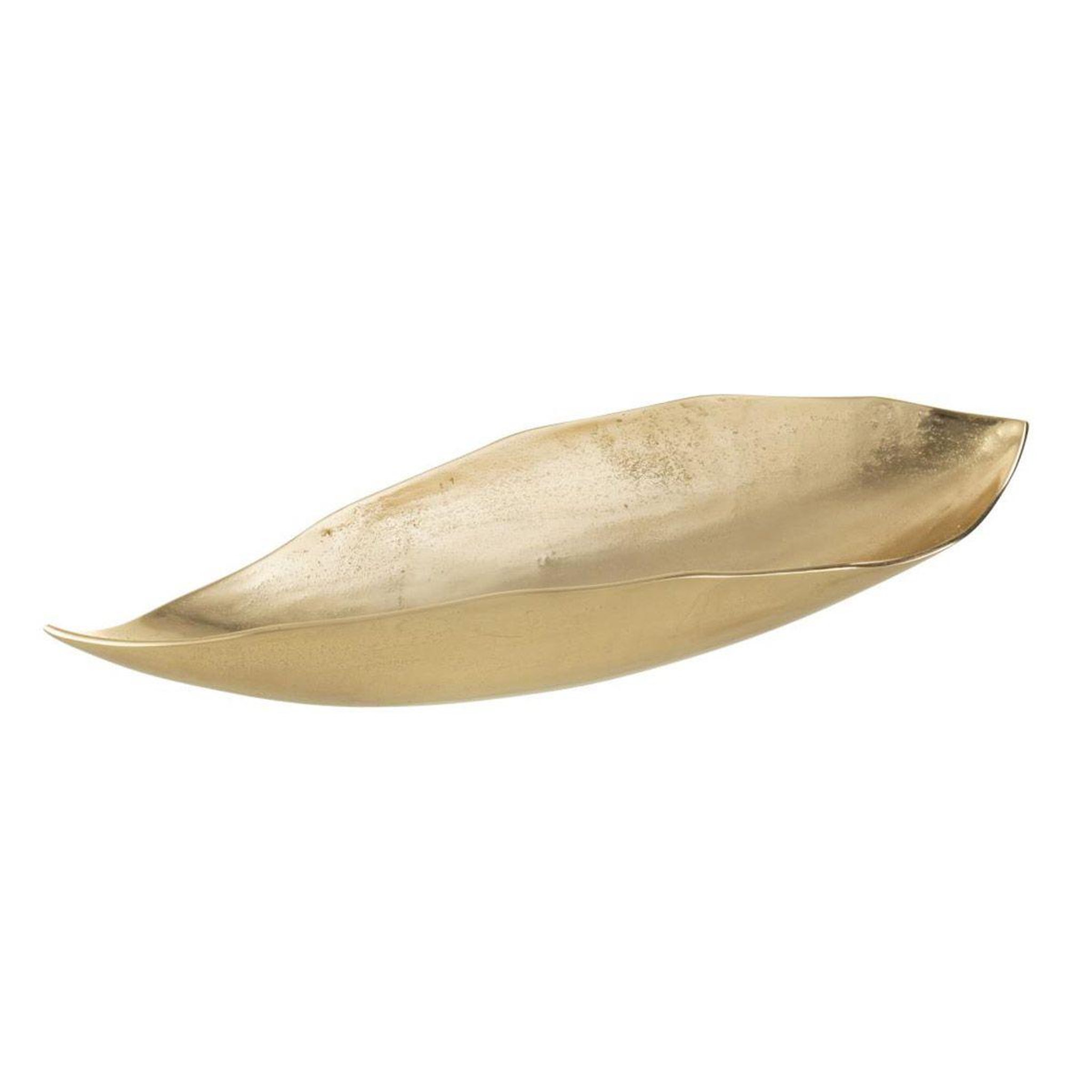 J-LINE Vide-Poche Design Feuille  John  67cm Or