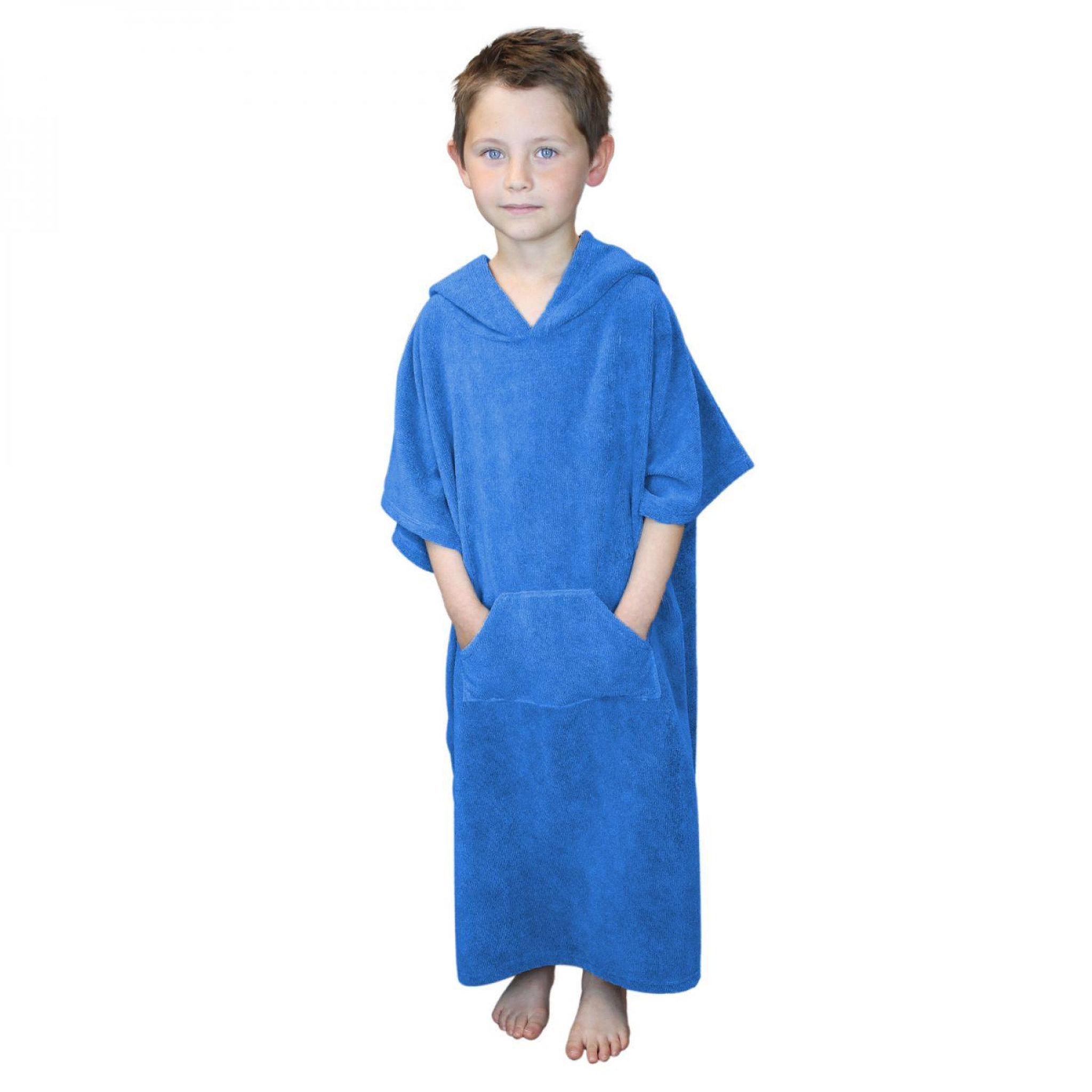 Voir la diapositive 4 : VIVEZEN Serviette poncho de bain ou de plage avec poche - Enfant