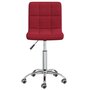 VIDAXL Chaise pivotante de bureau Rouge bordeaux Tissu