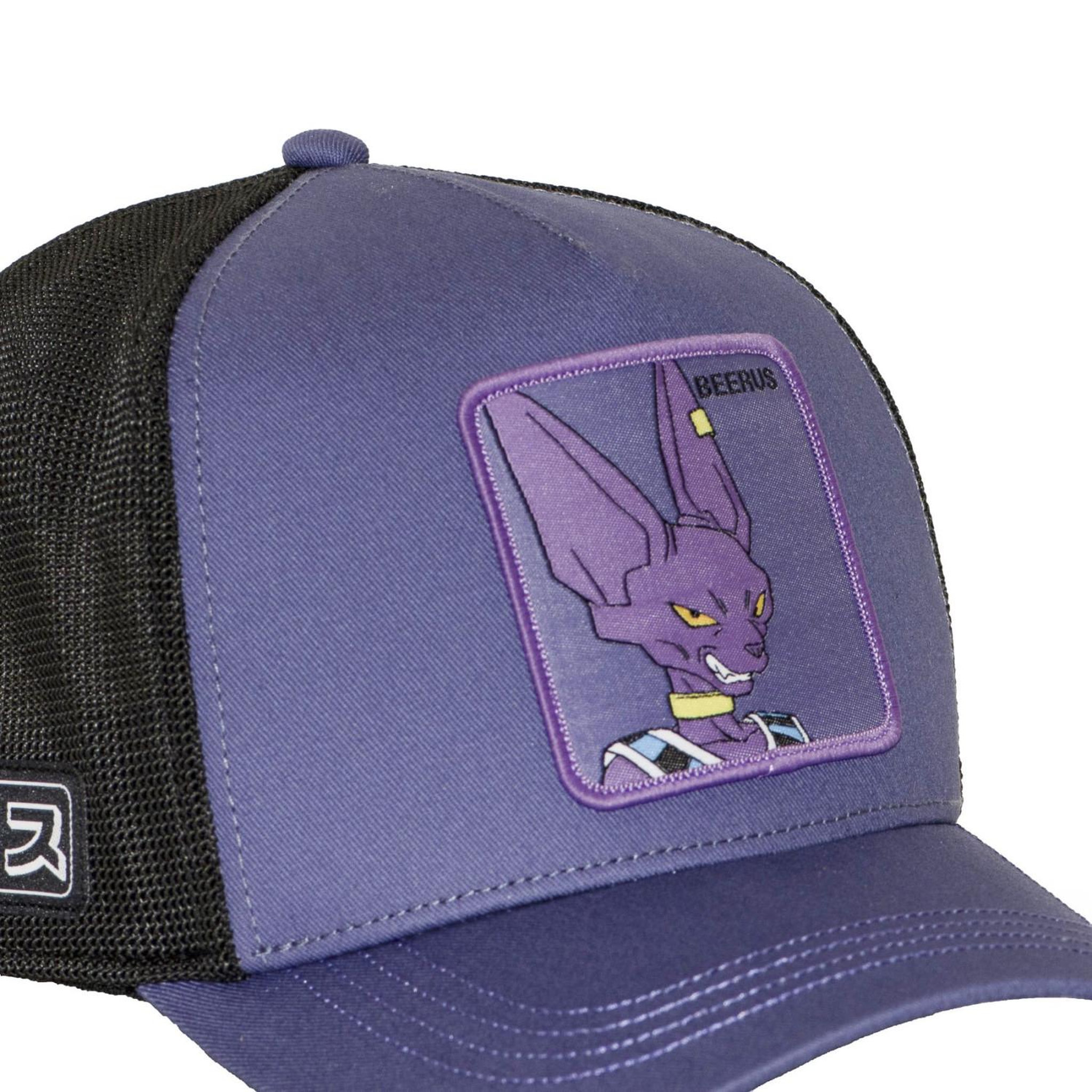 Voir la diapositive 4 : CAPSLAB Casquette trucker premium filet et patch dragon ball super beerus