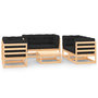 Voir la diapositive 1 : VIDAXL Salon de jardin 7 pcs avec coussins Bois de pin massif