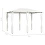 Voir la diapositive 4 : VIDAXL Belvedere avec revetement de poteaux 3x4x2,6 m Creme 160 g/m^2