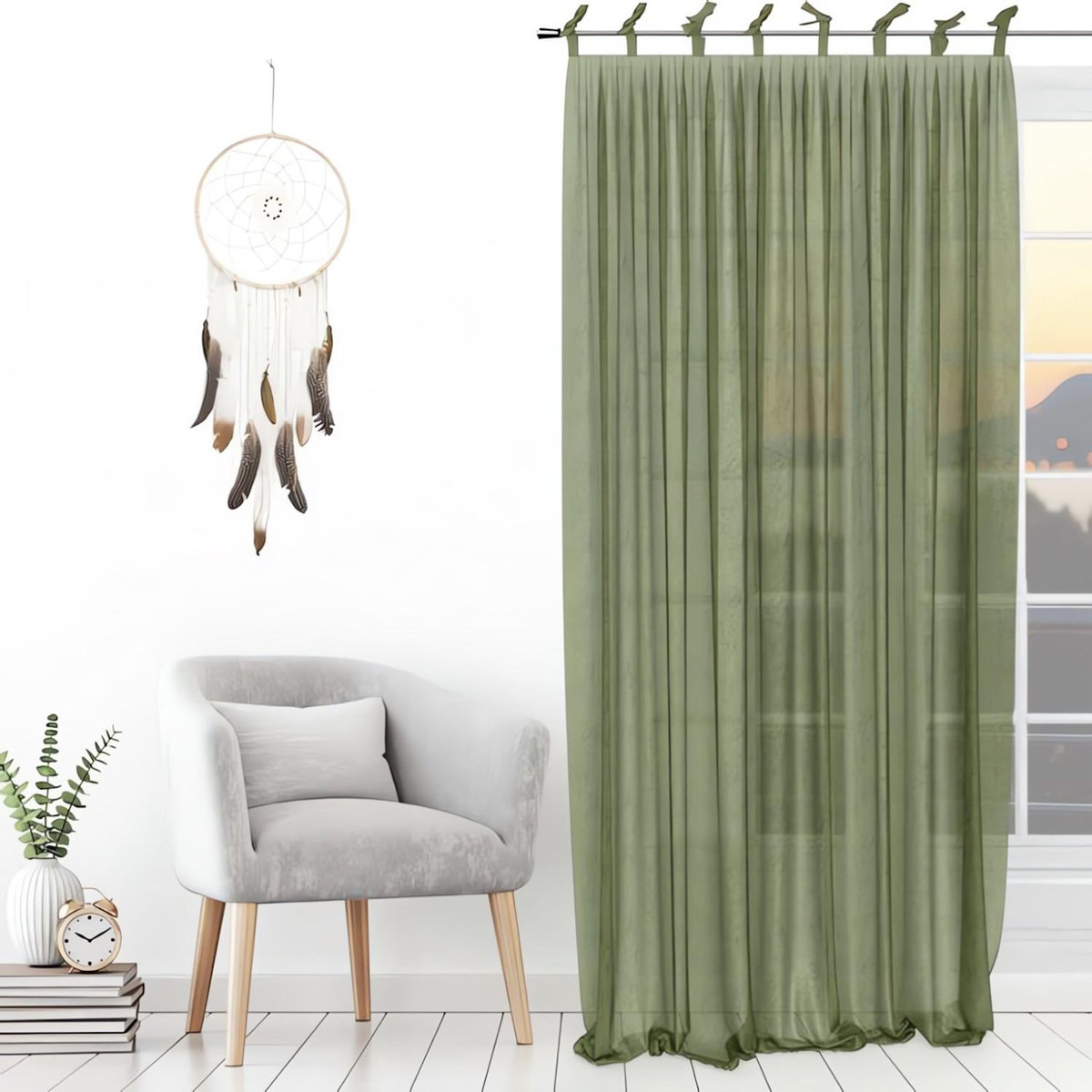 SOLEIL D'OCRE Voilage à nouettes 135x250 cm SPIRIT, par Soleil d'ocre