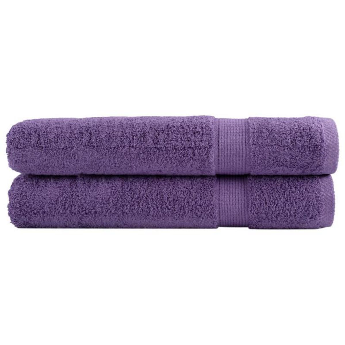 VIDAXL Serviettes de qualité supérieure SOLUND 2 pcs violet 600 g m²