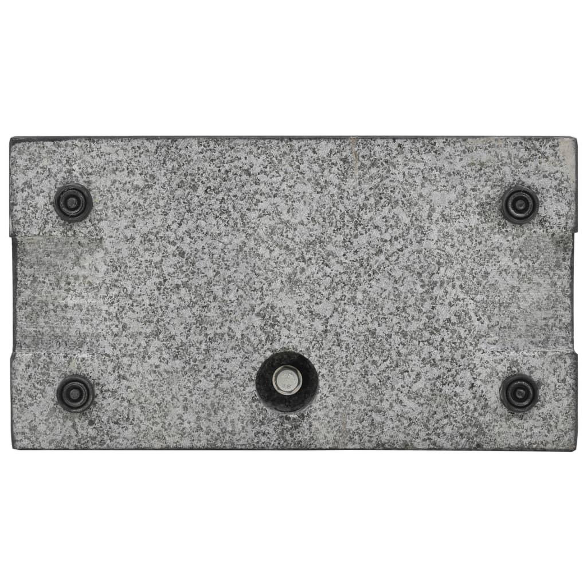 Voir la diapositive 3 : VIDAXL Socle de parasol rectangulaire Granite 25 kg Noir
