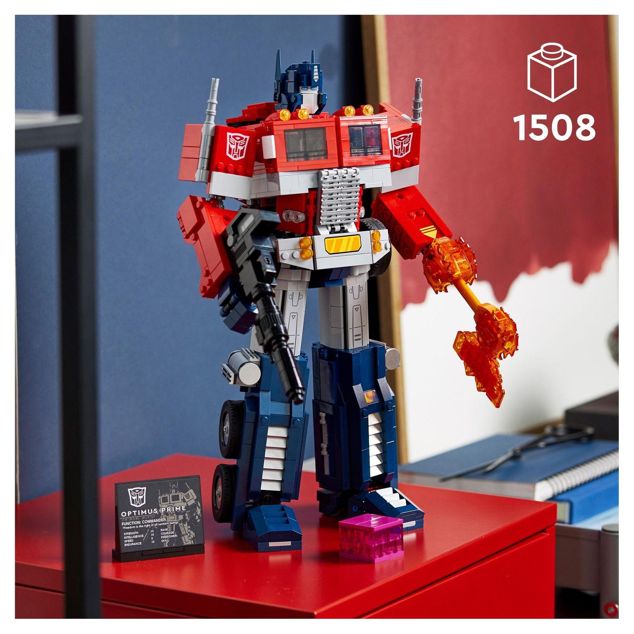 Voir la diapositive 4 : LEGO Icons 10302 Optimus Prime, Figurine Autobot Robot de Transformers, Maquette Camion