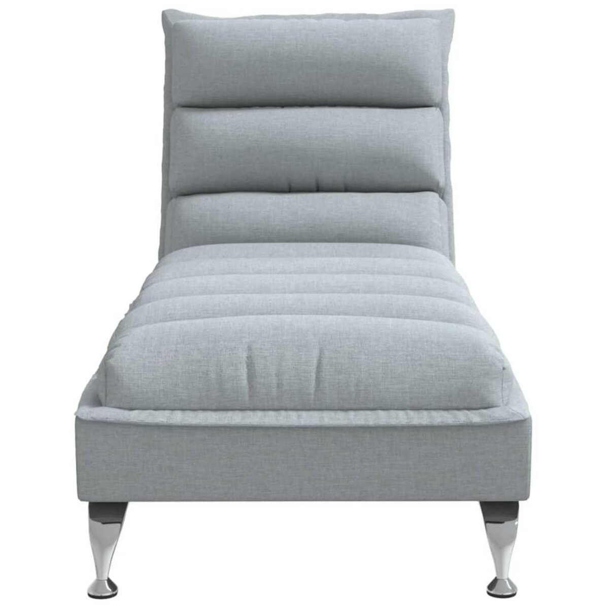 VIDAXL Chaise longue avec coussins gris clair tissu