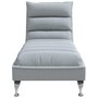 Voir la diapositive 4 : VIDAXL Chaise longue avec coussins gris clair tissu