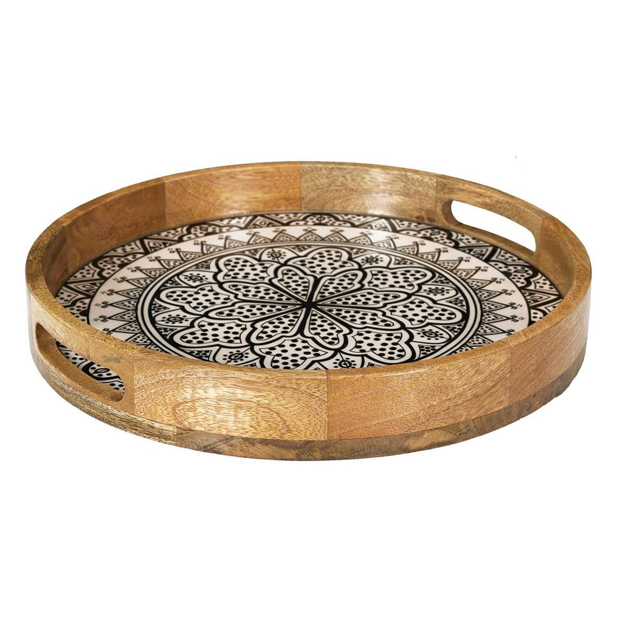 The Home Deco Factory Plateau de service en bois  dune  35cm noir