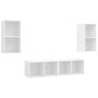 Voir la diapositive 2 : VIDAXL Meubles TV muraux 4 pcs Blanc Bois d'ingenierie