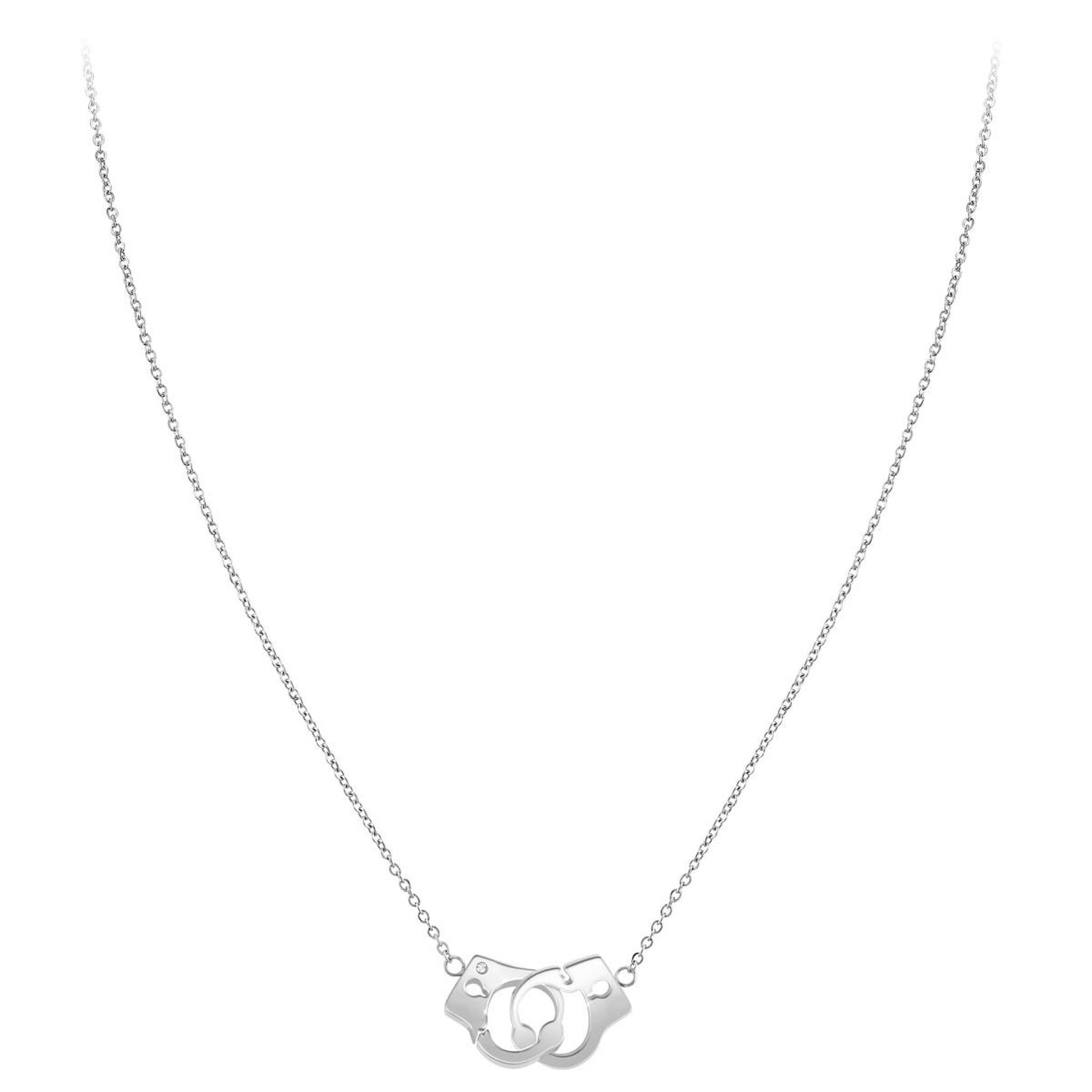 Voir la diapositive 3 : SC CRYSTAL Collier menottes par SC Crystal orné d'un véritable diamant blanc
