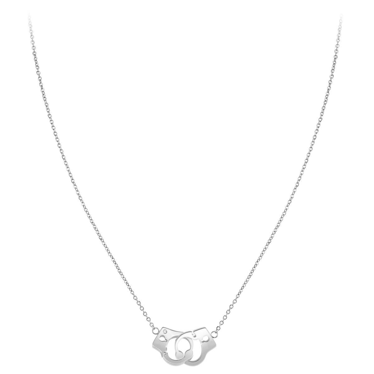 SC CRYSTAL Collier menottes par SC Crystal orné d'un véritable diamant blanc