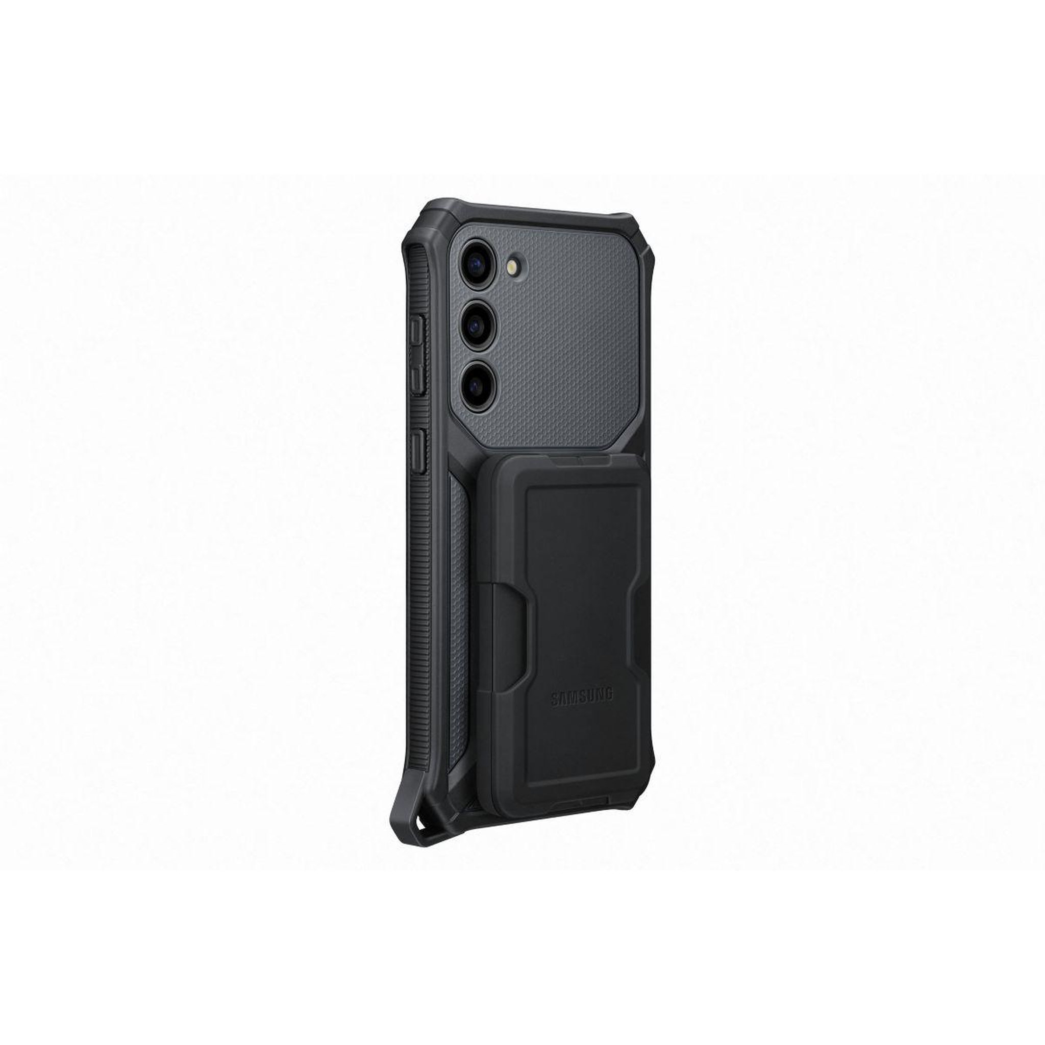 Voir la diapositive 3 : Samsung Coque s23+ renforcee support amovible gri